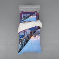 thumbnail image 2 of Ambesonne Winter Bedding Set 4 Pcs, Majestic Sunrice Ski, Queen, Multicolor, 2 of 3