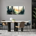 thumbnail image 2 of Hieng Forest Canvas Wall Art 3 Piece Watercolor Forest Picture Prints Forest Tree Paintings Pine Tree Canvas Prints for Living Room Bedroom Decor (only canvas), 2 of 6