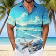 thumbnail image 2 of DIOAZUD Mens Hawaiian Button Down Shirts Loose Fit Short Sleeve Tshirt Lightweight Summer Vacation Button up Shirt with Pocket, 2 of 7