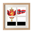 thumbnail image 1 of Norway National Emblem Country Frame Wall Tabletop Display 4 Openings Picture, 1 of 3