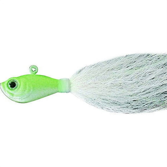 Spro Prime Bucktail Jig Glow White Fluke 4oz Lure SBTGL-4