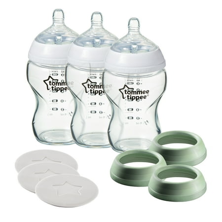 Tommee Tippee Closer to Nature 3 in 1 Convertible Glass Baby Bottles – 9oz,