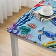 thumbnail image 5 of Acheng Turtle Fish Corals Square Table Cover 100% Polyester Fiber 52*52, 5 of 8