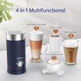 thumbnail image 3 of Milk Frother, 4-in-1 Electric Milk Steamer, Automatic Warm and Cold Foam Maker and Milk Warmer for Latte, Cappuccinos, Macchiato, 3 of 7