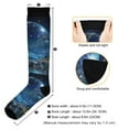 thumbnail image 3 of FORMRS Womens Knee High Socks Casual Long Thick Travel Daily Wear, 2 Pairs, Floral Occean, 3 of 6
