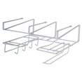 thumbnail image 3 of CAROOTU Under Shelf Basket Pot Lid Storage Rack with Hooks Multipurpose Under Cabinet Organizer Kitchen Supply Black, 3 of 6