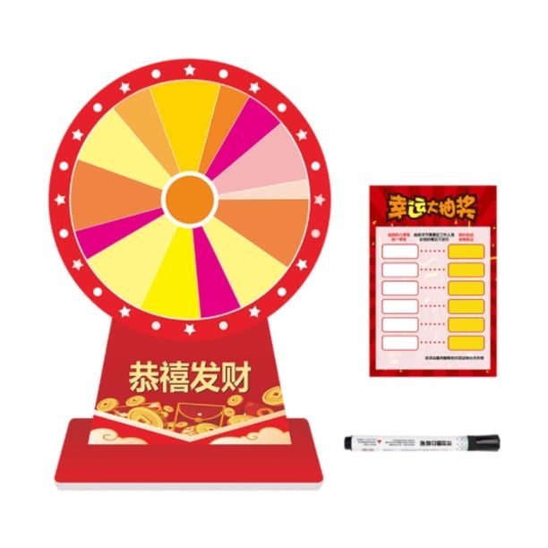 Ruleta de mesa de PVC reutilizable, portátil, de 12 pulgadas, ideal para tiendas, inauguraciones de casas, , restaurantes y bodas. Multicolor B