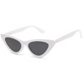 thumbnail image 1 of Gafas de sol IOHLNG Retro Vintage de Ojo de Gato con Montura Blanca y Lente Gris, 1 of 5