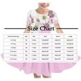 thumbnail image 2 of Fjofpr Girls Clothes Clearance under $10 Girl's Flower Print Short Sleeve Stretchy Dress Easter Short Sleeve Round Neck Dress Dance Skirt For Kids（4-14Years）, 2 of 4