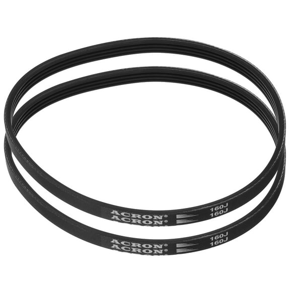 2pcs 160J4 Poly V Belt, 4 Ribs PJ V-Ribbed Belt 16" L x 0.37" W x 0.14" T