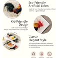 thumbnail image 2 of Hand-Painted Rooster Art Placemats Set of 6,Waterproof Non-Slip Washable Table Mats Set for Kitchen Dining Holiday Party Wedding Decor 12x18 Inch, 2 of 5