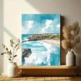 thumbnail image 6 of Coastal Town Beach Ocean Canvas Painting，Suitable for Living Room， Bedroom， Bathroom， Office， and Hotel Decoration., 6 of 8