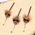 thumbnail image 6 of Simulated Cowhide Tail Mouse Toying Stick with Replacement Head Interactive Cat Teaser for Hunting Instincts and Solo Play, 6 of 7