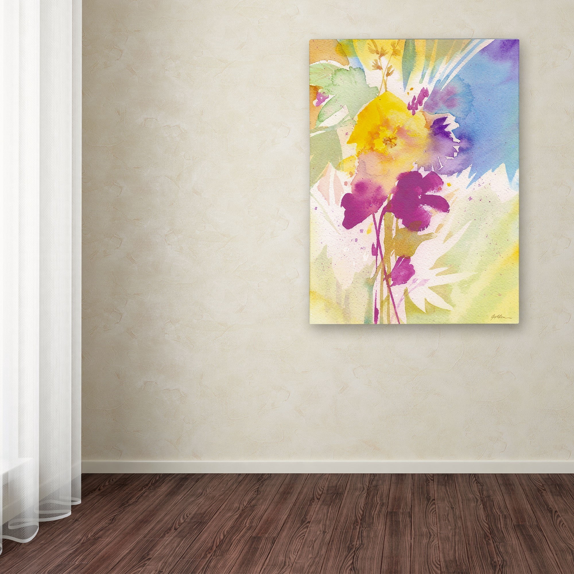 Trademark Fine Art "Wildflower Bouquet 2" Canvas Art by Sheila Golden