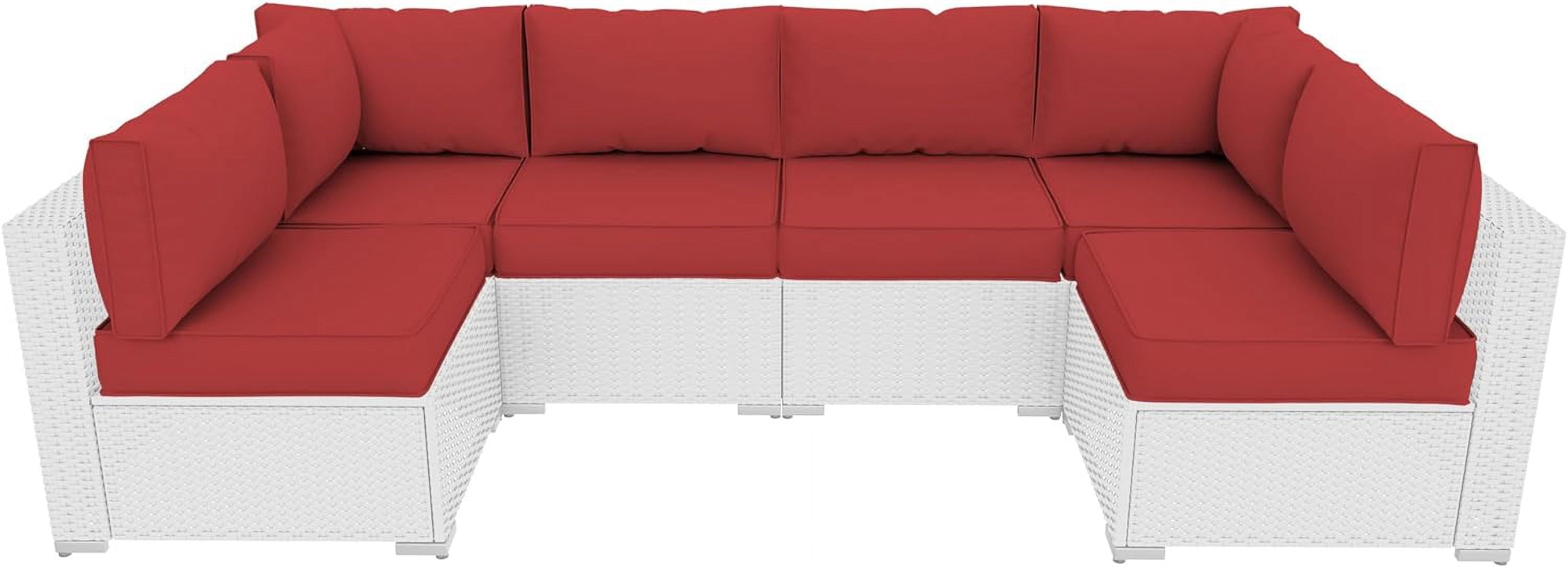 ELPOSUN Outdoor Cushions for Patio Furniture Replacement, Patio Furniture Cushions, Deep Seat Patio Cushions, Patio Seat Cushions for Outdoor Sectional (Red)