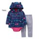 thumbnail image 3 of 3 Pcs/Set Infant Baby Clothes Fall Winter Cotton Baby Coat+Pants+Bodysuit Long sleeves Newborn Bebe Girls Clothing Outfits, 3 of 5