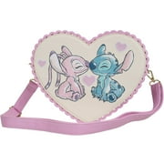 Loungefly Lilo & Stitch Angel and Stitch Heart Kiss Crossbody Purse