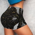 thumbnail image 4 of Fotbe Spiderweb Bats And A Spider Shorts Sin Costuras – Shorts Deportivos de Cintura Alta para Mujer, Elásticos para Gimnasio, Yoga, Running o Ciclismo-X-Large, 4 of 8