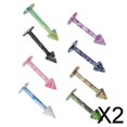 thumbnail image 1 of Runquan 2X 8 Pieces Stainless Steel Tongue Labret Lip Bars Barbell Piercing, 1 of 8