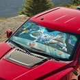 thumbnail image 4 of Binienty Funny Shark Windshield Sun Shade Ocean Animals Car Window Sunshade for Cars SUV Truck Hatchback, Foldable Sun Visor Blocks Heat and UV Rays, 4 of 8