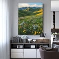 thumbnail image 2 of CozyNet Tranquil Landscape Of Rolling Hills Covered With Wildflowers And Soft Grasses Wall Art Prints With Frame Canvas Perfect for Living Room & Bedroom, Ready to Hang, Wall Decor 16"x20"in, 2 of 4