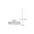 thumbnail image 3 of 1.85 Carat (Ctw) Lab-Created Moissanite Engagement Bridal Wedding Ring Set 14K White Gold with Diamonds 1/4 Carat (Ctw) for Women, 3 of 6