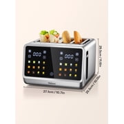 4 Slice Toaster, Touchscreen & Dual Independent Control Panel