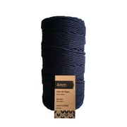 4mm Single Strand Cotton Macrame Cord - Blueberry