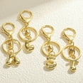 thumbnail image 6 of Gold Bubble Initial Keychain for Women  Personalized Alphabet Letter Handbag Charm, 6 of 8
