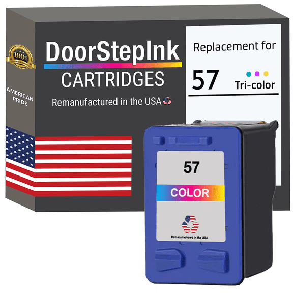 Remanufactured DoorStepInk High Yield Ink Cartridge for HP 57 C6657AN Tri-Color