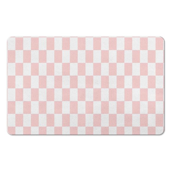 Tapis de Bain à Carreaux Modernes Ultra Absorbant & Antidérapant Lavable en Machine Convient à Toutes les Salles de Bain 20x32 Po Parfait pour Douche, Évier, Baignoire