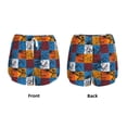 thumbnail image 5 of Lsque colorful plaid Dinosaur Printed Women's Running Shorts with Liner Pockets,Elastic Quick Dry Workout Athletic Gym Yoga Shorts,Womens High Waist Shorts-Medium, 5 of 9