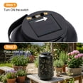 thumbnail image 3 of The Growing Ground 2 Pack Solar LED Lantern Lights with Handle, Outdoor Decorative Floral Cutout Lights for Patio, Garden, Yard, Pathway, Black, 3 of 10