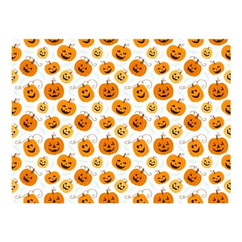 Way To Celebrate Halloween Pumpkin Plastic Table Cover, 84in x 54in