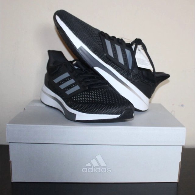Adi-das EQ21 Run Mens Athletic Running Sneaker Black Casual Trainers H00512 Sz 11