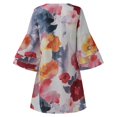 thumbnail image 3 of Robes d'Été à Fleurs Grande Taille pour Femmes Robe Boho Décontractée 1X-4X, 3 of 5