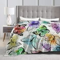 thumbnail image 6 of Butterfly Blanket Butterfly Gifts for Women Girls Colorful Butterfly Fleece Throw Blanket Fuzzy Plush Super Soft Cozy Warm Butterfly Blanket for Boys Kids 60"X80", 6 of 6