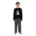 thumbnail image 5 of Family Matching Snowman Christmas Pajama Set, Black Festive Snowman with Bowling Pin Pattern, 5 of 7