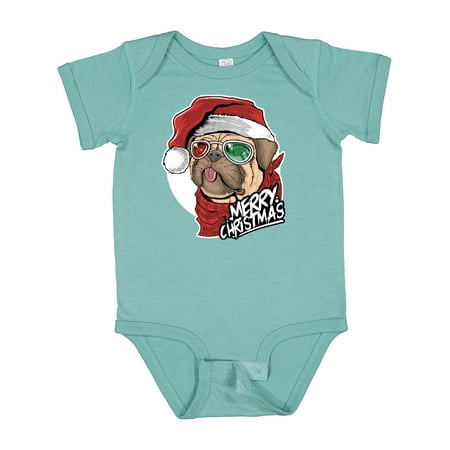 

Inktastic Merry Christmas Pug Gift Baby Boy or Baby Girl Bodysuit