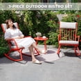 thumbnail image 3 of Grand Patio Windsor Adult 3-Piece Steel Outdoor Bistro Sets with Red/Gray, 3 of 8
