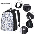 thumbnail image 3 of Disketp blue Snowflake Prints Mochila Estampada de Gran Capacidad con Lonchera y Estuche, Set de 3 Piezas para Estudiantes, 3 of 7