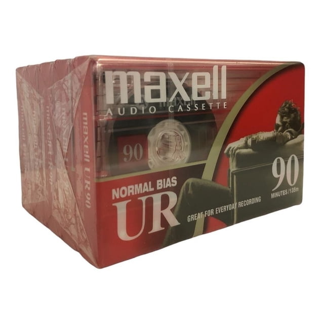 Cassette de Audio Maxell UR90 Normal Bias Paquete 5 Piezas