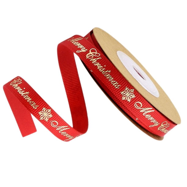 Cinta navideña de tela de grosgrain para manualidades Perfecl Cinta de navidad rojo