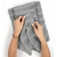 thumbnail image 2 of 35x70 Jumbo Large Bath Towels, 600 GSM 100% Cotton Turkish Bath Sheet, Oversized Luxury Bath Towels for Bathroom Beach and Pool, Light Grey, 2 of 5