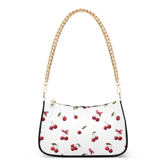 Print Tote Bag for Women Little Cute Cherry Shoulder Bag Shoulder Handbags Chain Strap