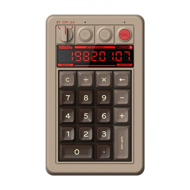 Teclado numérico mecánico 8BitDo Retro 18 Bluetooth/2.4G/Wired C64