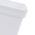 thumbnail image 4 of NFTIGB Plastic Square Plant Pot Planter 3.15 in / 8 cm with Tray Succulent Container White, 4 of 9