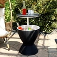 thumbnail image 4 of Sunnydaze Table de Bar de Patio en Rotin avec Dessus de Table à Hauteur Réglable - Gris Fantôme, 4 of 9