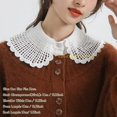 thumbnail image 2 of LoudSung Fake Collar Detachable Academic Half Shirt Blouse False Doll Dickey Collar Elegant Design for Women Girls, 2 of 7