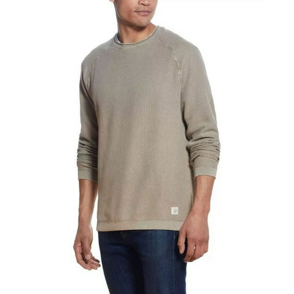Weatherproof Vintage Men's Stonewash Textured Sweater Brown Size Medium